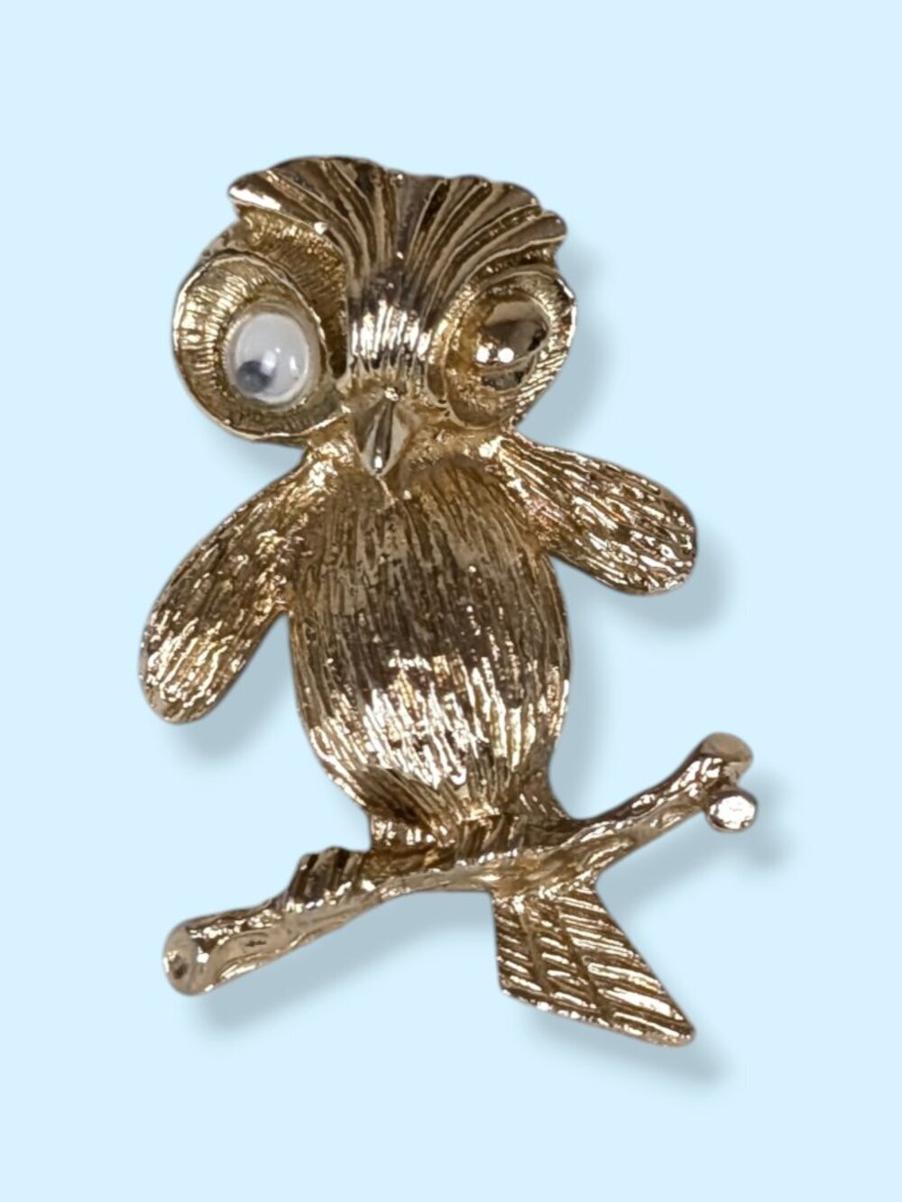 πVintage Sarah Cov Google Eye Owl Brooch
